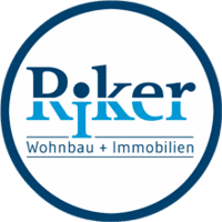 Logo von Riker Wohnbau und Immobilien, spezialisiert auf Wohnungsbau und Immobilien.